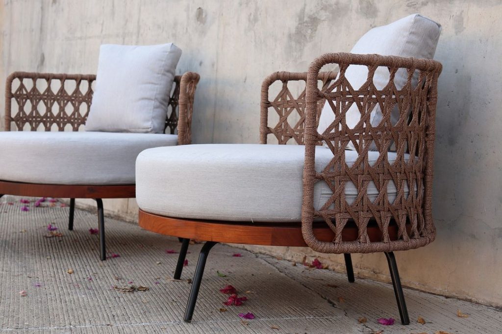 Sillones tejidos de exterior